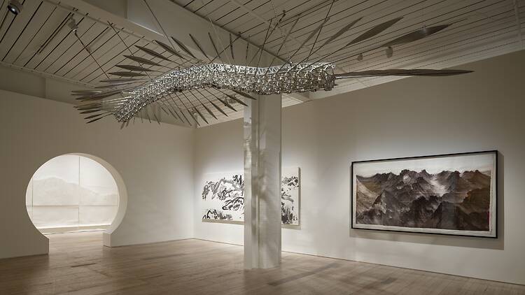 sculpture and artwork in gallery