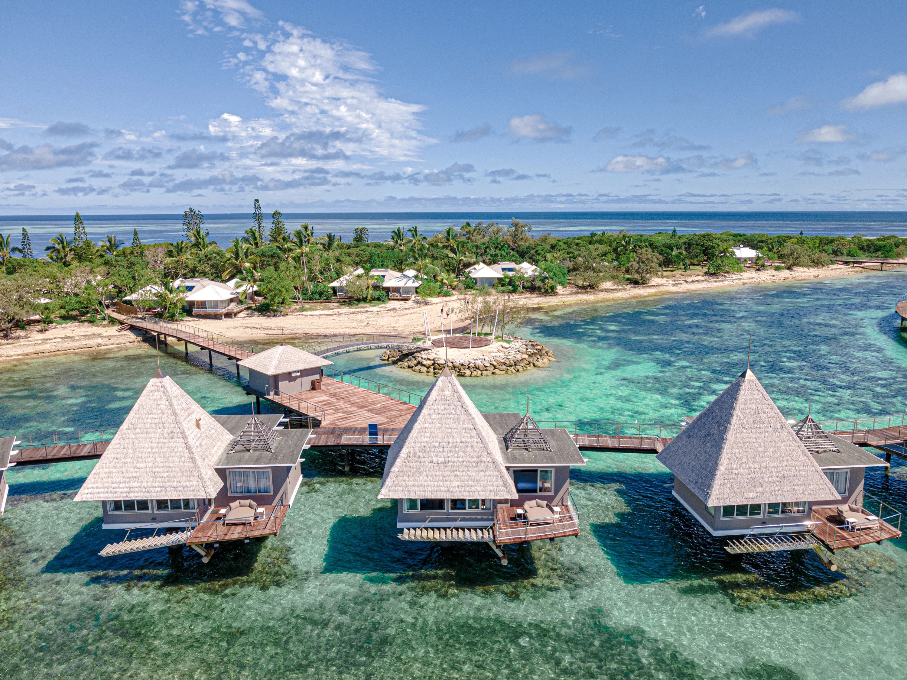 Bungalows over water