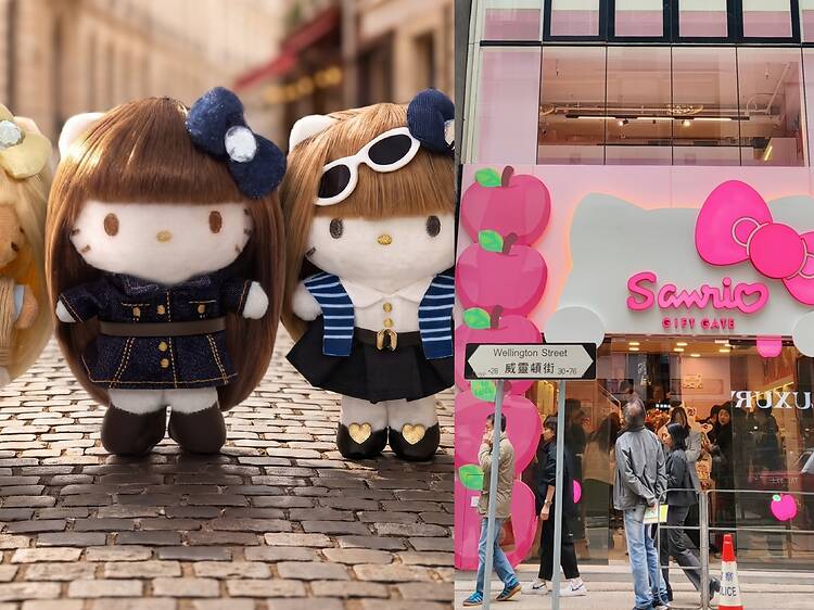 五層樓高 Sanrio 中環旗艦店 Sanrioworld+ Hong Kong 開幕 香港限定長髮 Hello Kitty、JK 校園風、神秘紙箱雙面公仔系列引發搶購潮