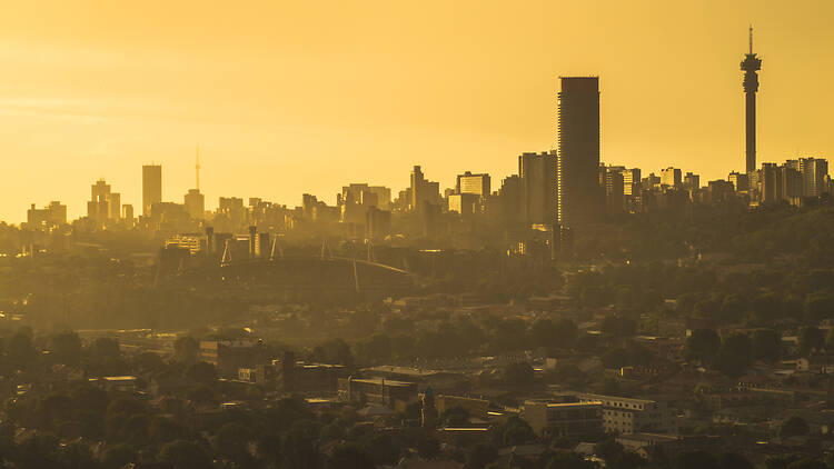 Johannesburg Golden Sunset Taken at sunset with the Johannesburg skyline in view.