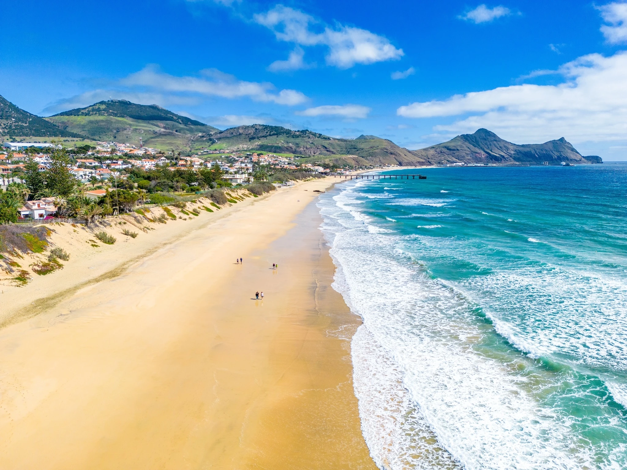 Porto Santo Beach Aerial View