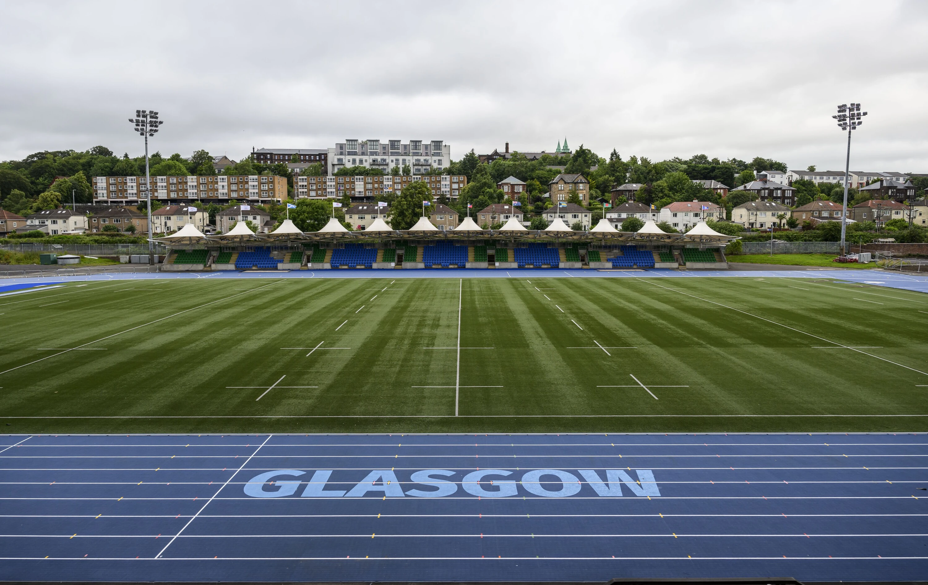 Lines painted on Scotstoun Track ahead of Glasgow 2026 Commonwealth Games
