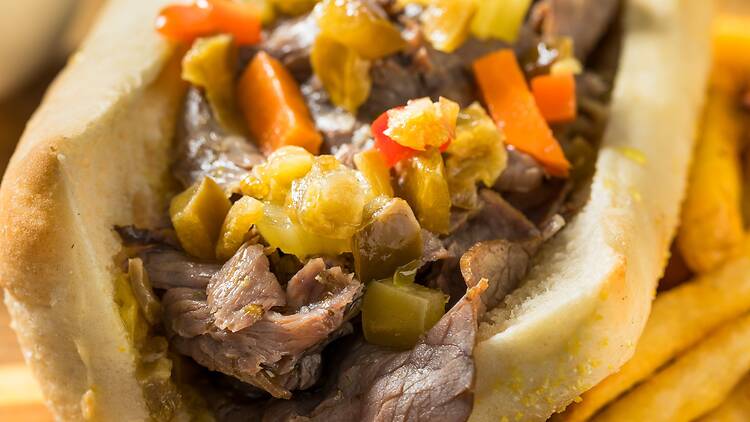 Italian beef sandwich
