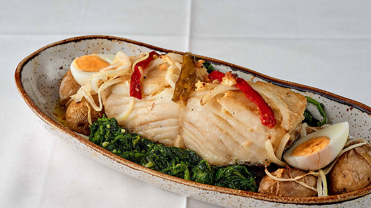 Bacalhau lascado especial no Laurentina