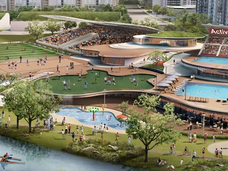 Punggol gets a huge new sports centre with infinity pool, 20 badminton courts, and archery field Punggol gets a huge new sports centre with infinity pool, 20 badminton courts, and archery field
