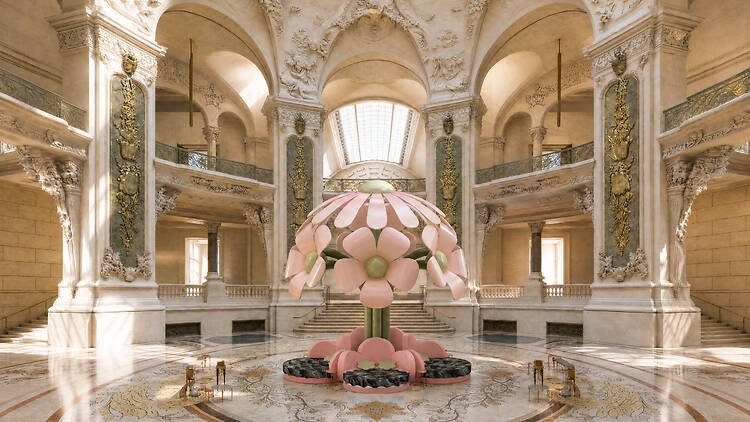À la rentrée, le studio Uchronia dévoile un grandiose bouquet dans la sculpturale Rotonde d’Antin du Grand Palais