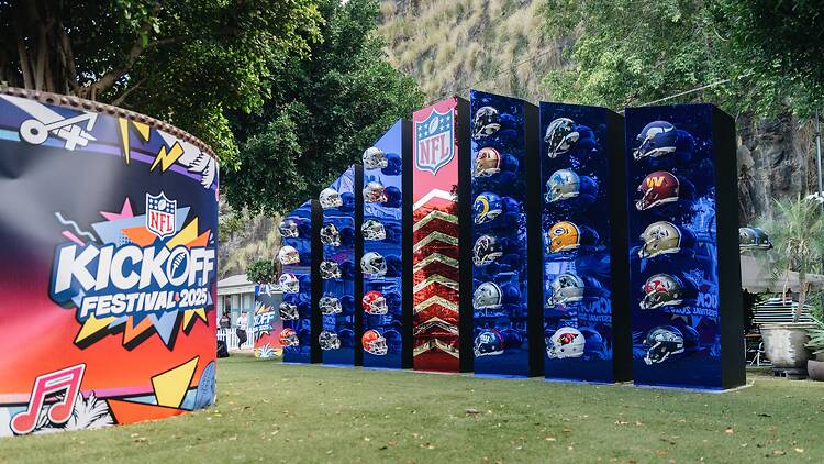 Activations area for NFL Kickoff Festival.