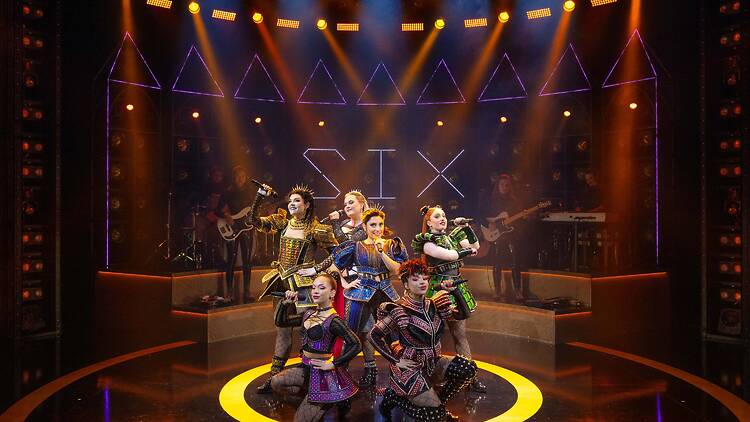 Six the Musical The cast of 'Six the Musical' on stage.