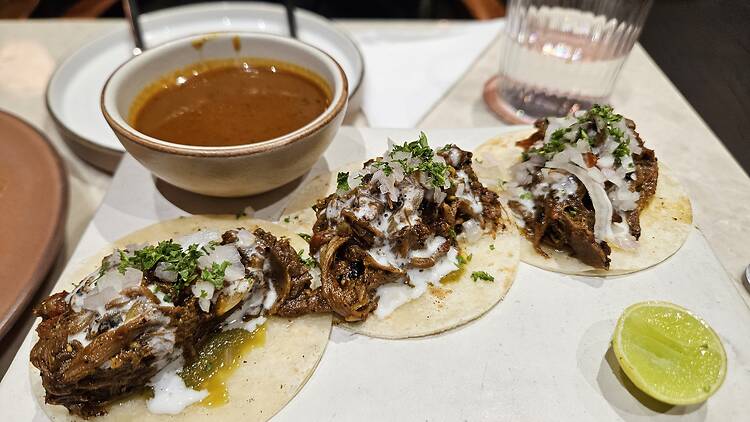 The lamb pepperfry tacos at Cafe Loco The lamb pepperfry tacos at Cafe Loco