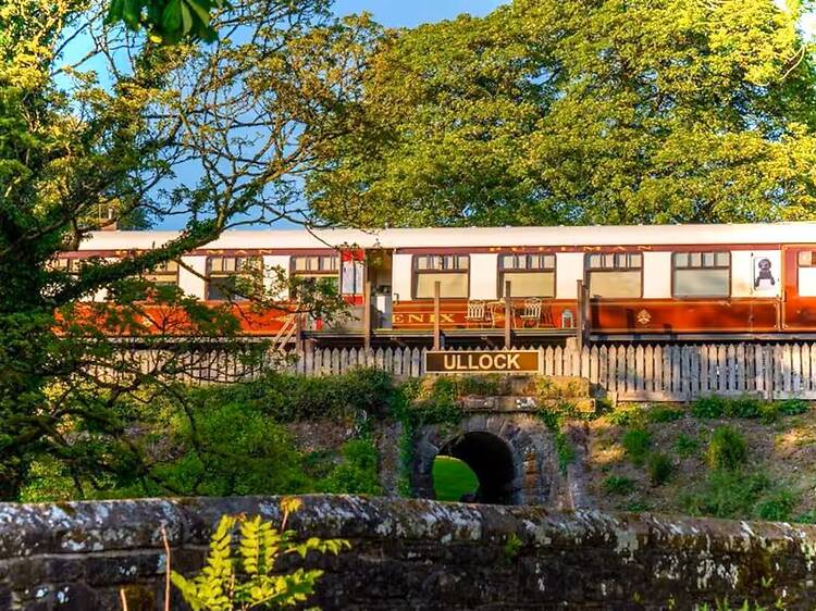 The converted Pullman carriage in Ullock The converted Pullman carriage in Ullock