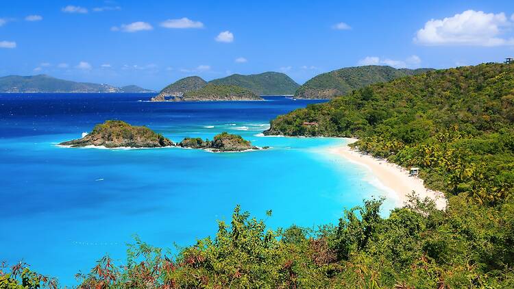 Trunk Bay on St John island, US Virgin Islands