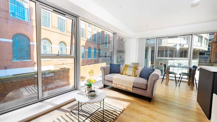 The glass-walled hideaway near the Royal Albert Dock