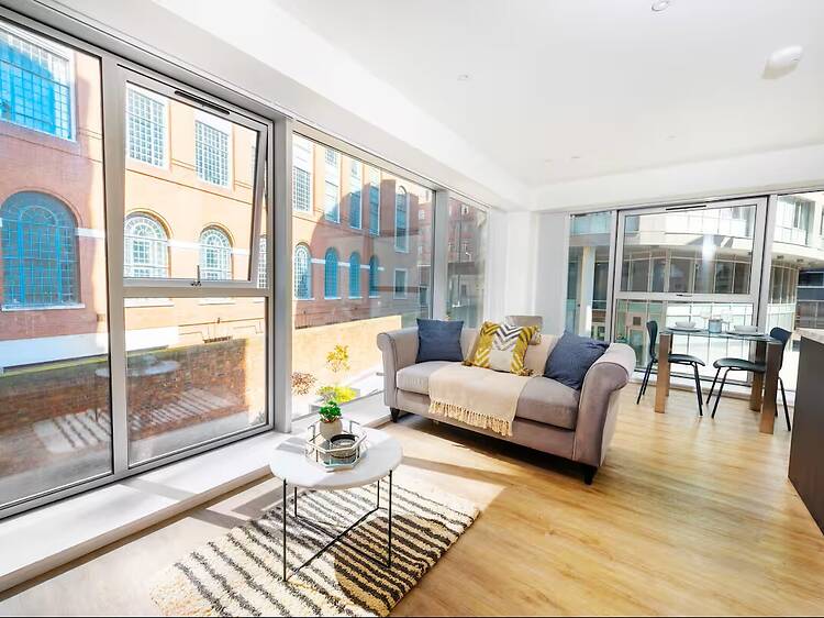 The glass-walled hideaway near the Royal Albert Dock