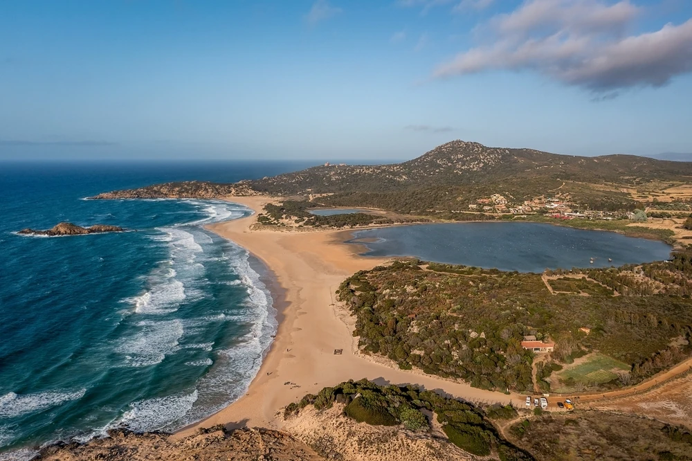 Su Giudeu beach in Chia, Sardinia