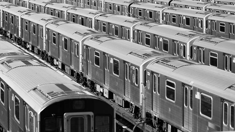 Subway train depot in Queens