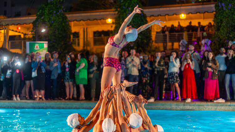Aqualillies Summer Watershow at Golden Hour