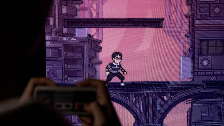 Watch yourself become a pixelated character at bit.studio gallery