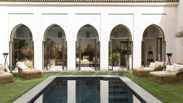 The pool at Riad Tarabel Marrakech