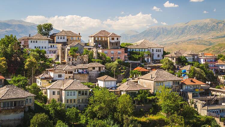 Gjirokastër, a city in the Republic of Albania Gjirokastër, a city in the Republic of Albania