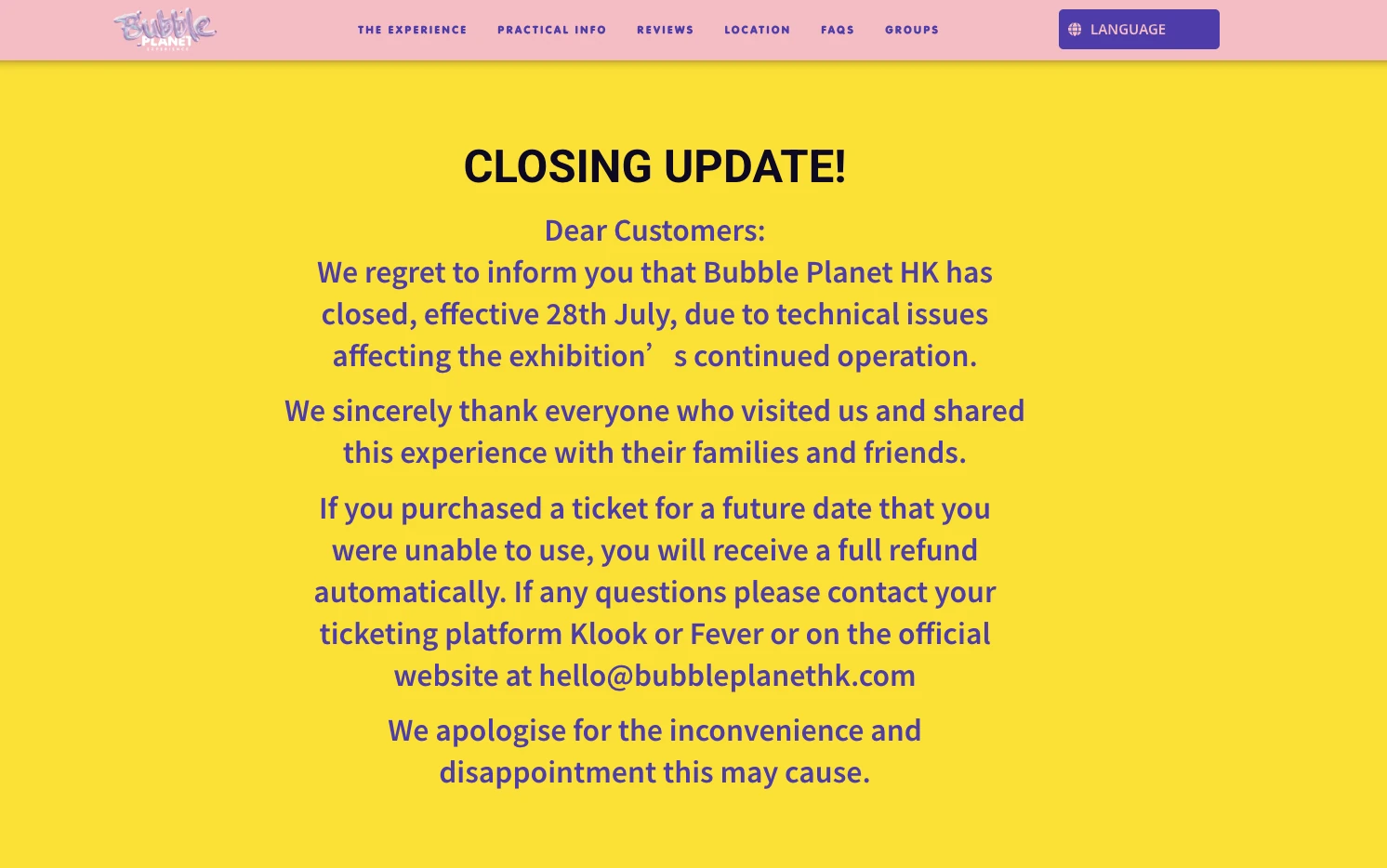 Bubble Planet Hong Kong