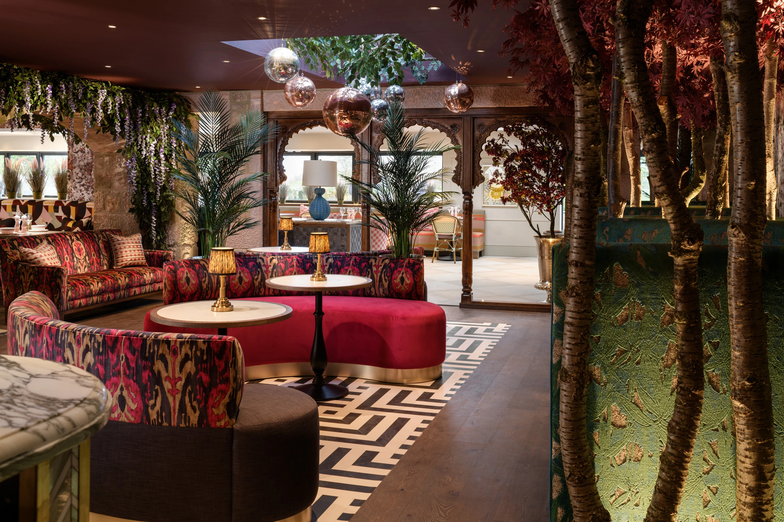 Lounge area inside The Tempus hotel in Northumberland