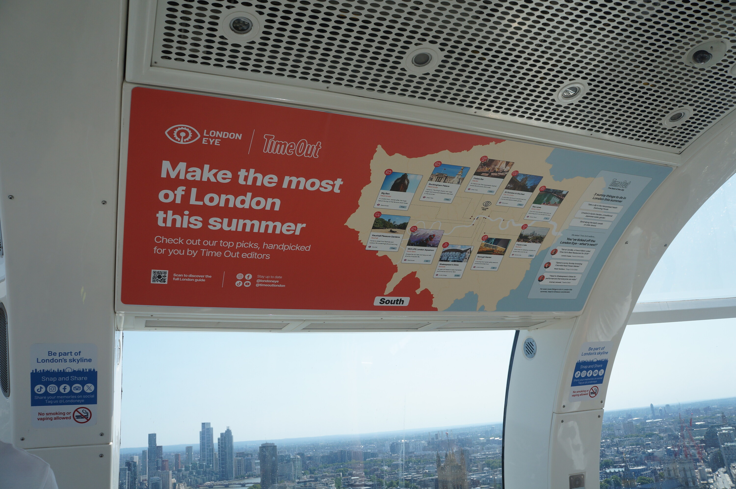 Time Out in the London Eye, summer 2026
