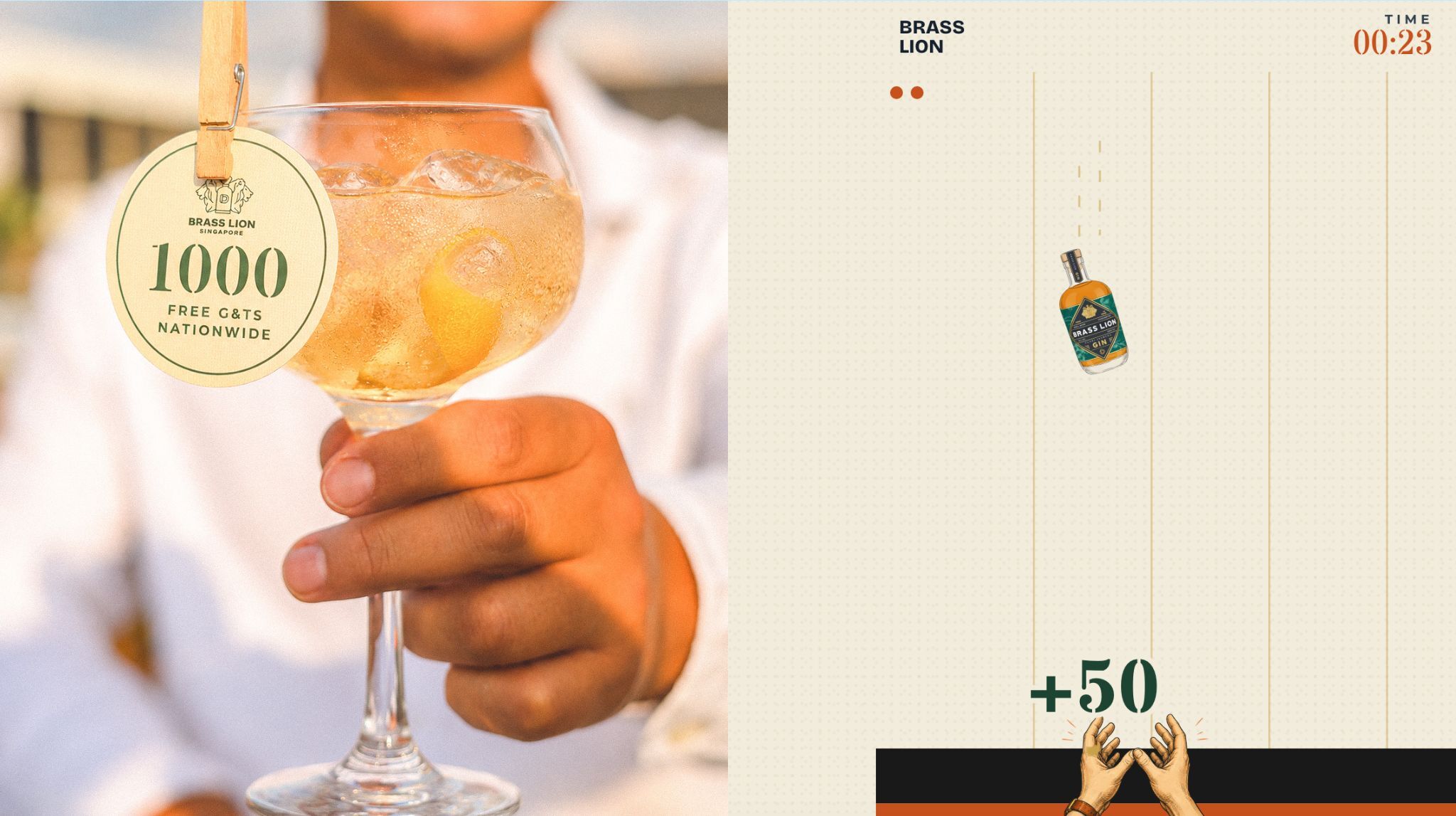 Brass Lion is giving out 1,000 free gin and tonics – just play this game