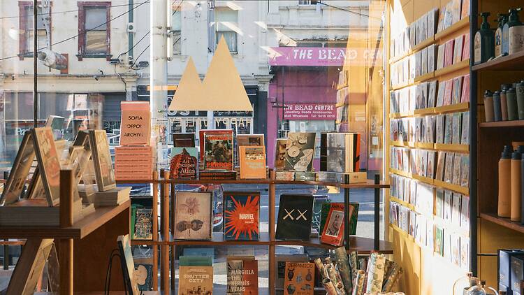 Bookshelves at Happy Valley Shop.