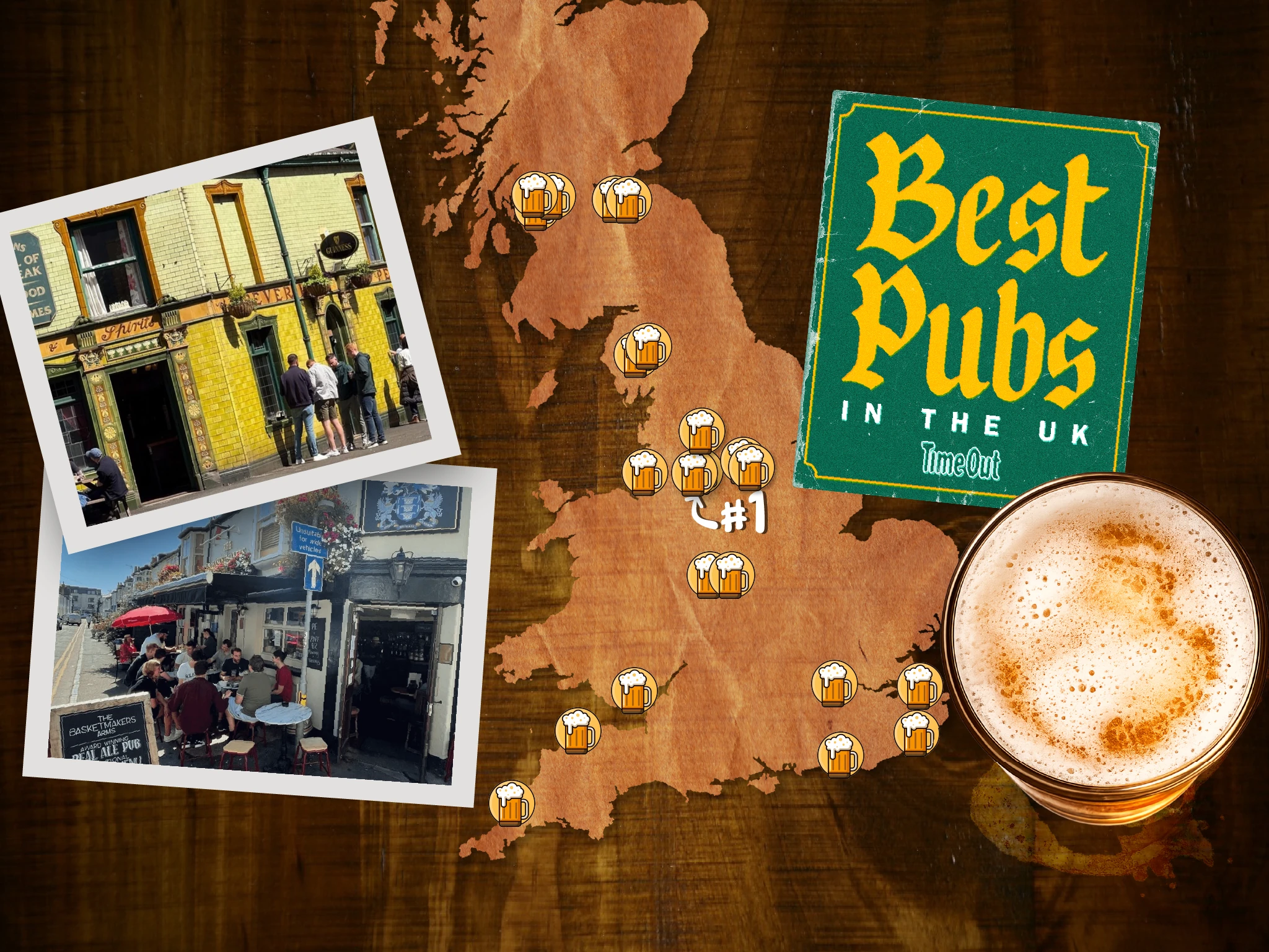 Best pubs in the UK map