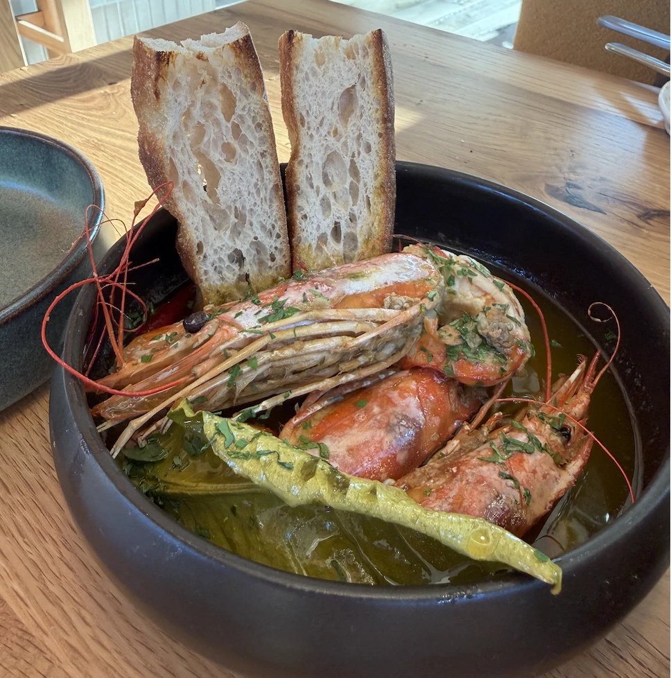Gambas al ajillo at Picala Los Angeles