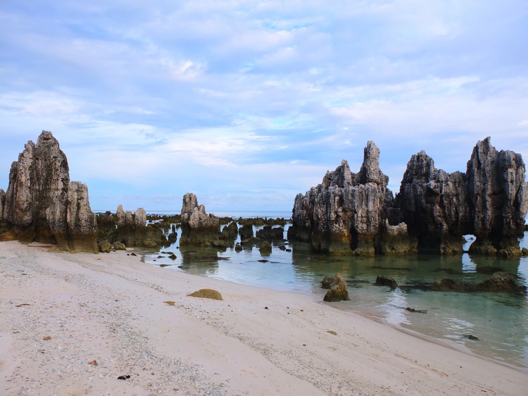 Coral rocks on a beach, Nauru 