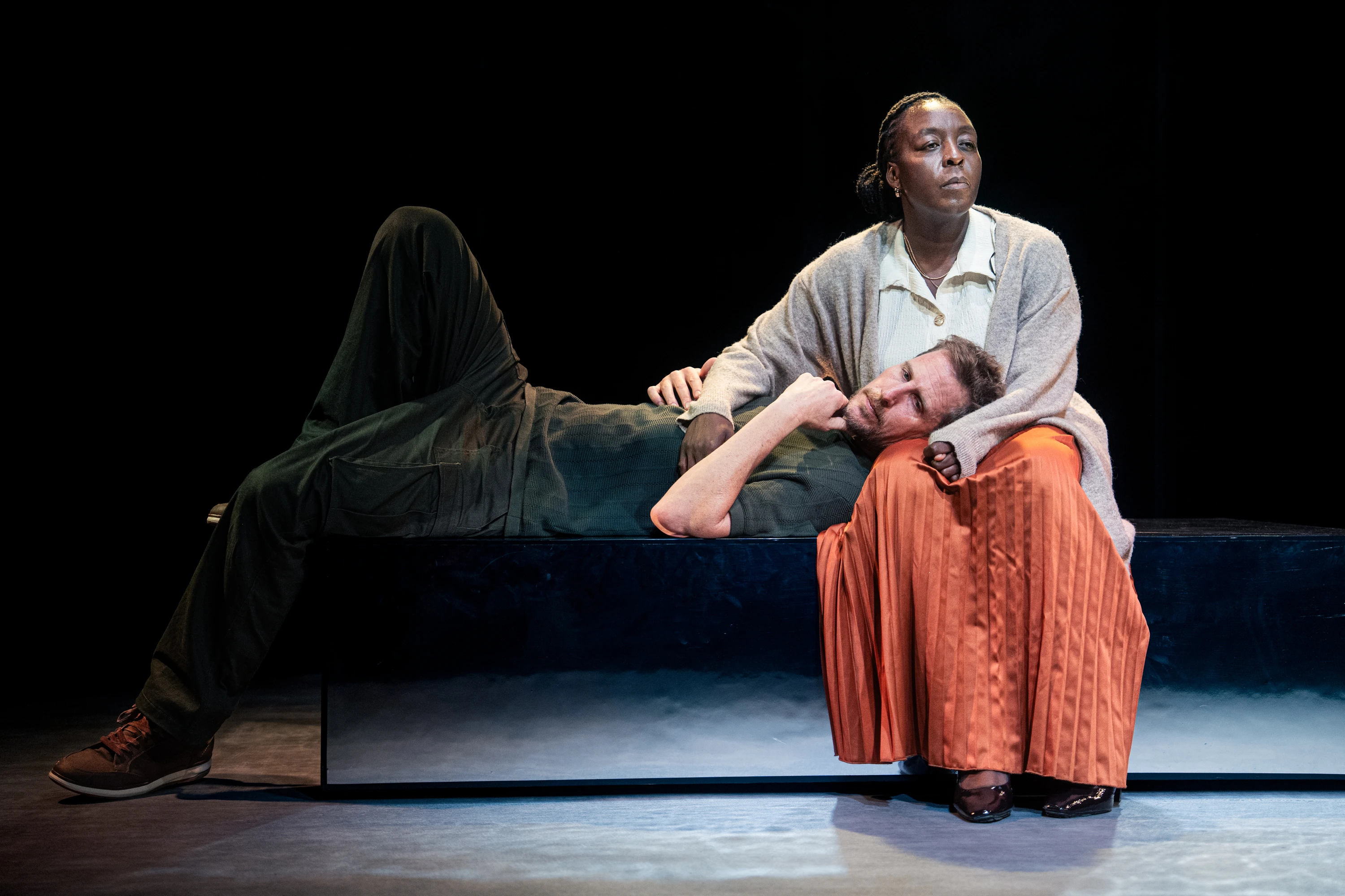 Mwenya Kabwe and Mark Elderkin in Constellations. 