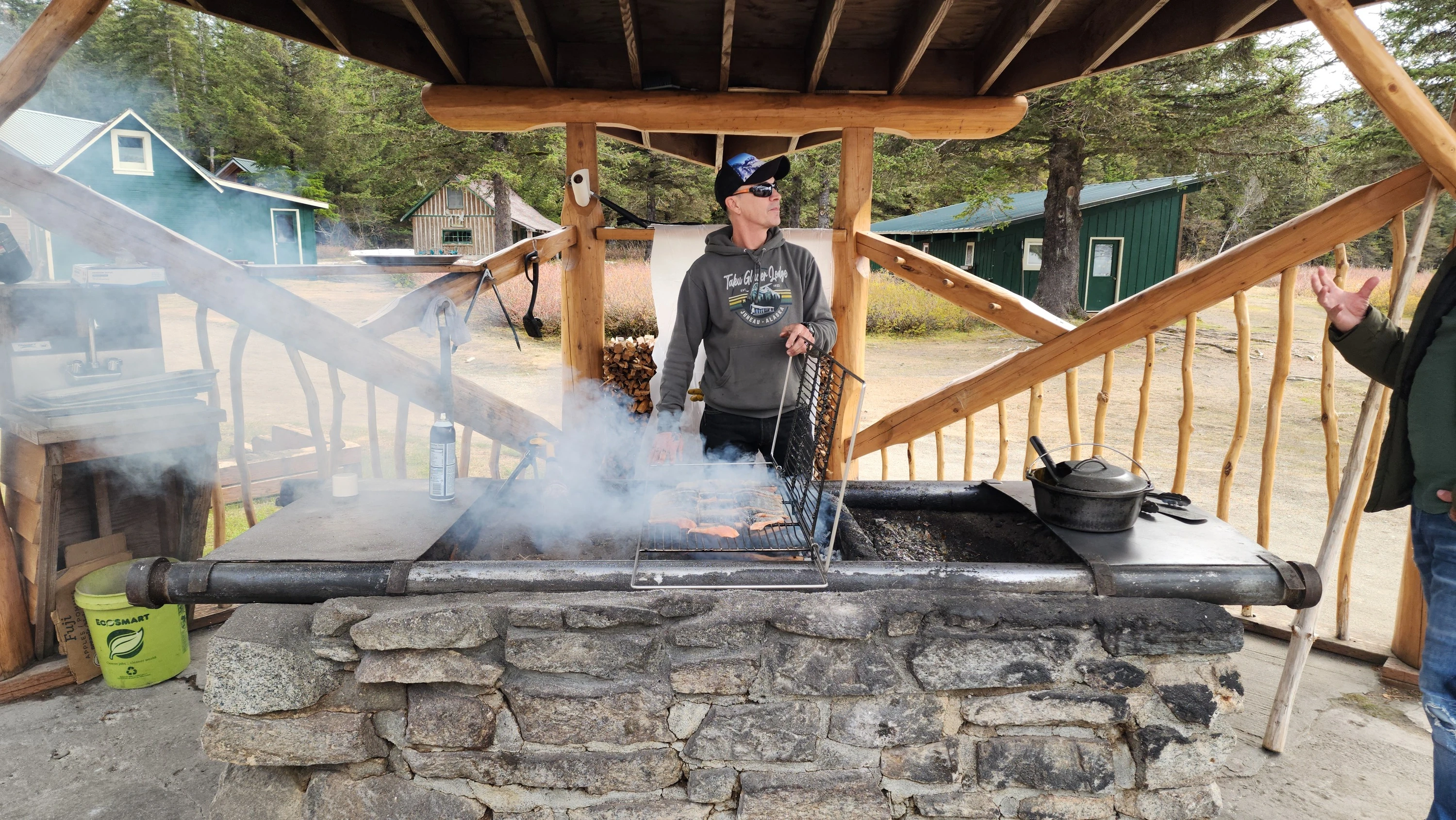 The salmon bake at Taku Glacier Lodge