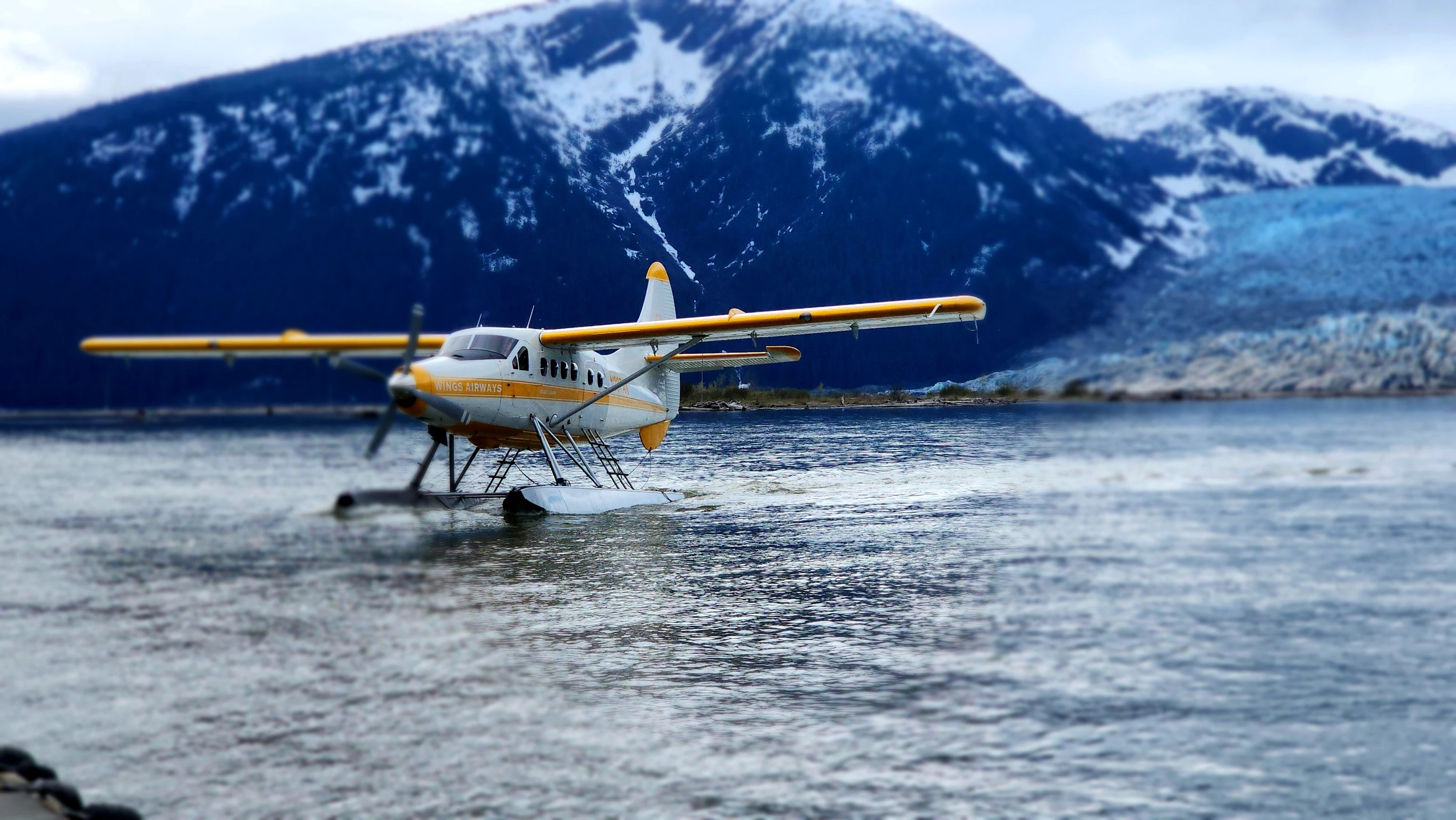 Landing in the Taku River