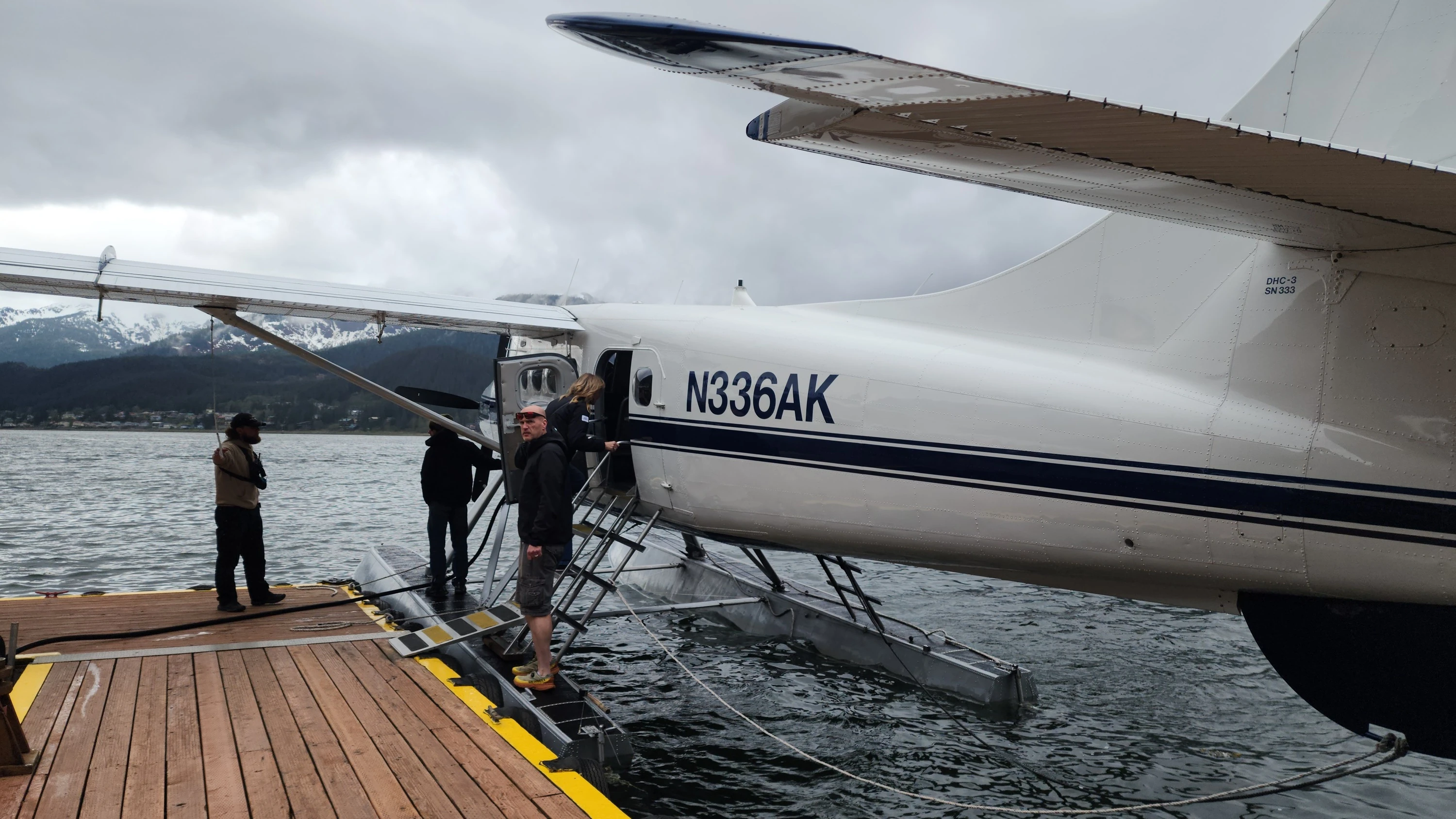 The plane departs from Juneau