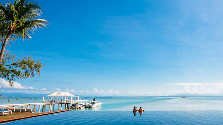 Pool overlooking ocean