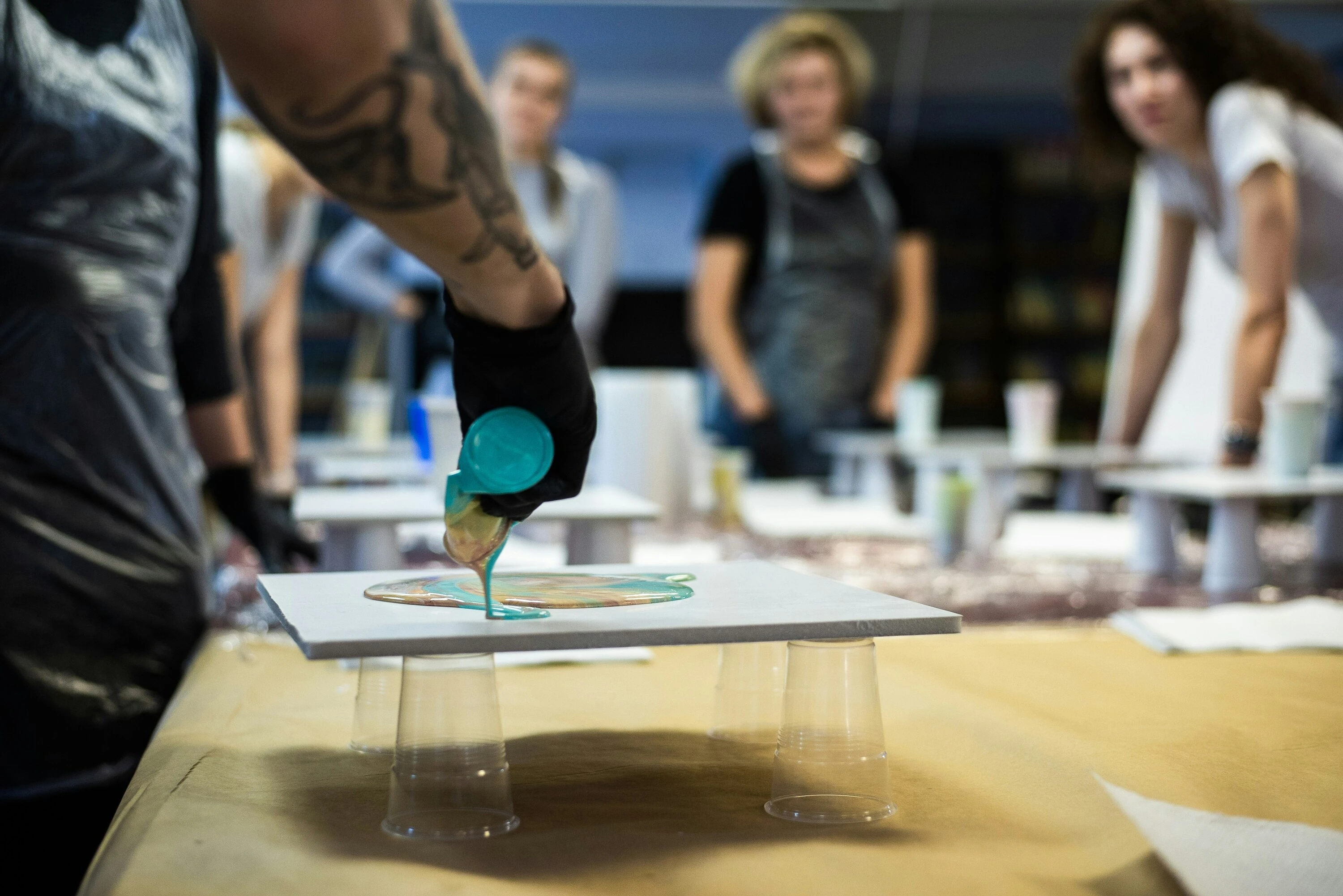 Pouring Paint Art