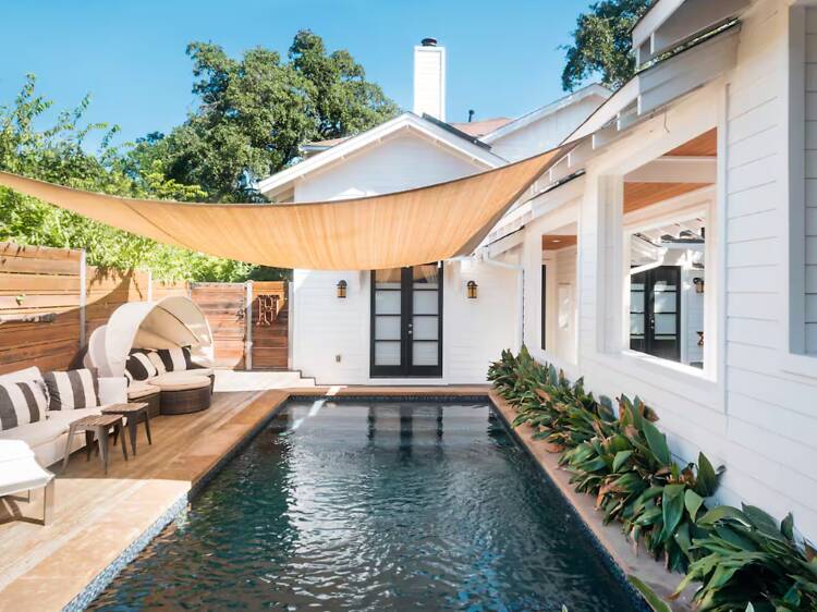 The Austin retreat with the heated pool The Austin retreat with the heated pool