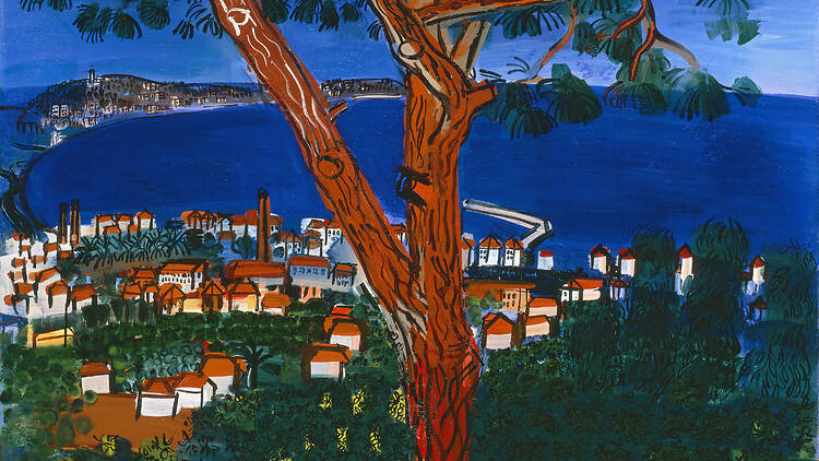 Raoul Dufy painting of the Cote D'azure Raoul Dufy painting of the Cote D'azure