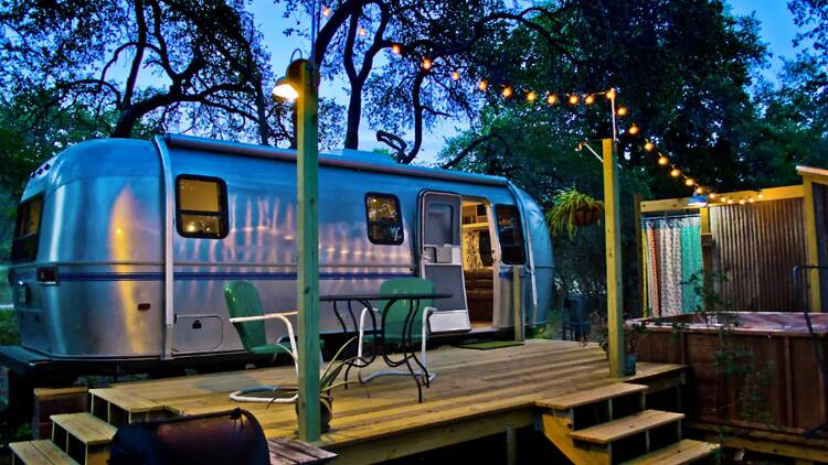 The retro airstream in Wimberley The retro airstream in Wimberley