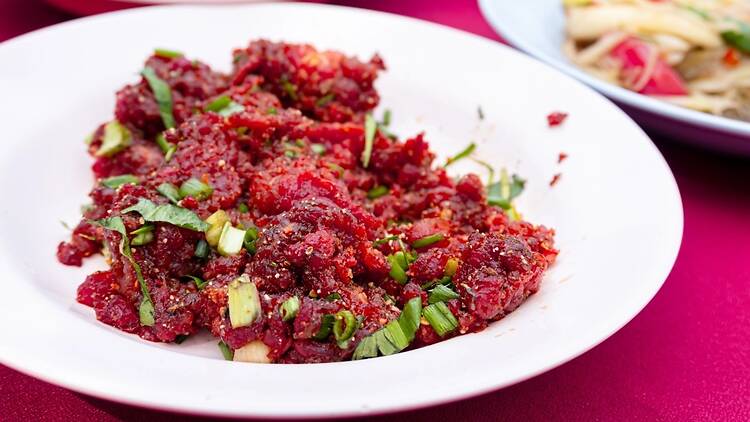 Raw pork salads Raw pork salads