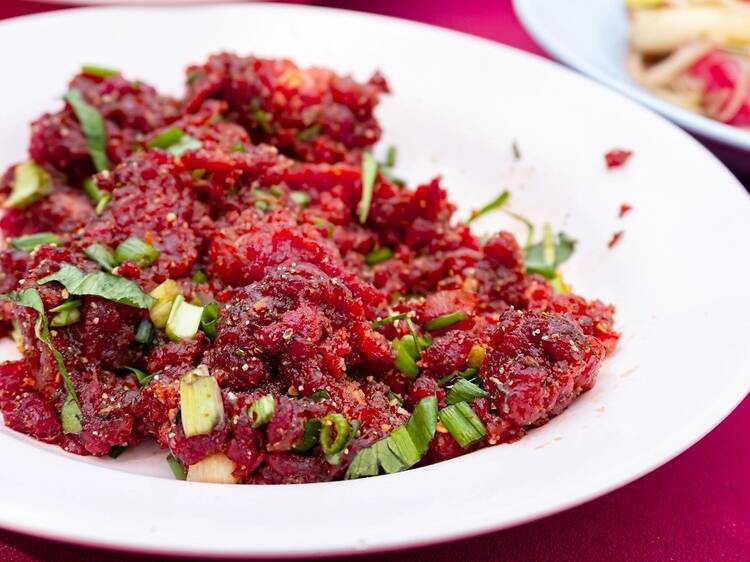 Raw pork salads Raw pork salads