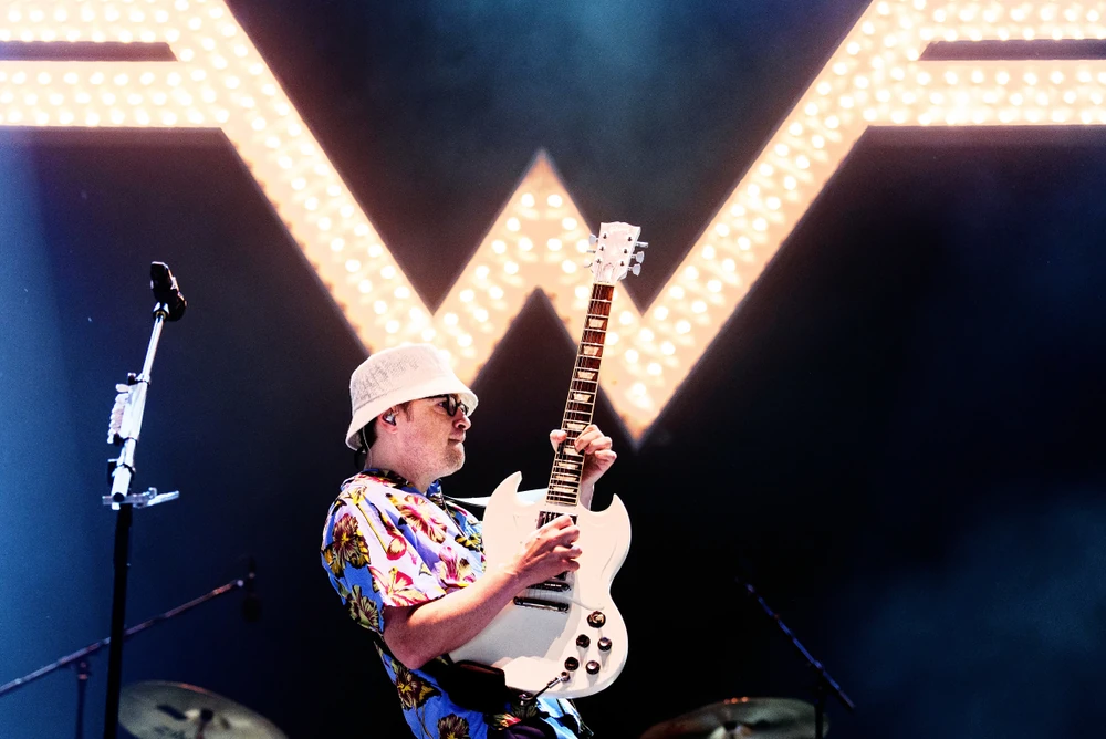 Weezer performing live in Bilbao, Spain