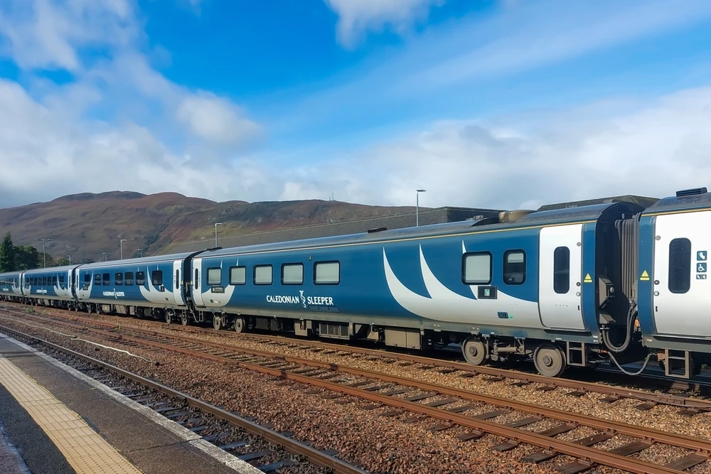 Caledonian Sleeper train at Fort William