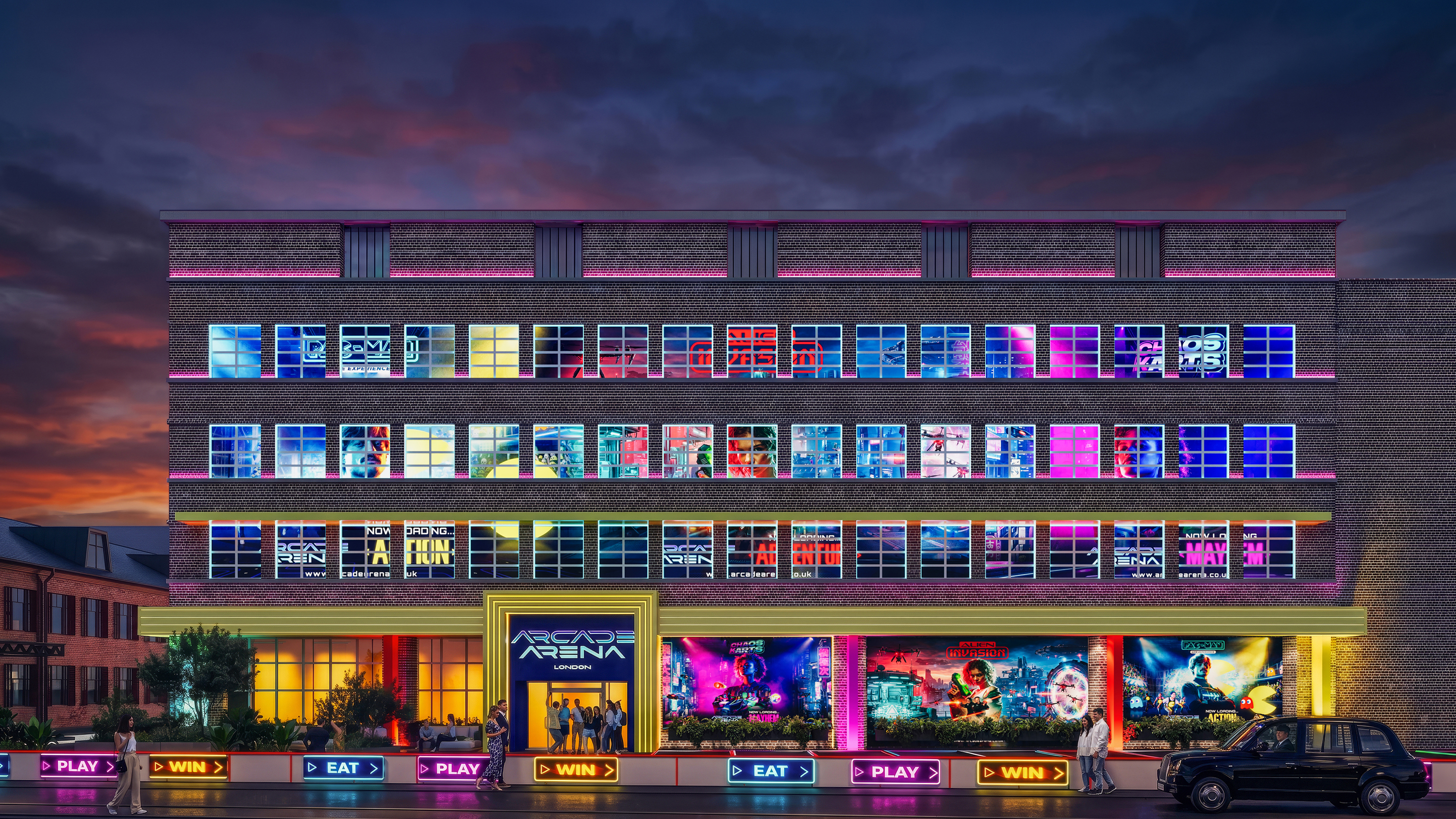 A massive new neon arcade with real-life Pac-Man is opening in south London