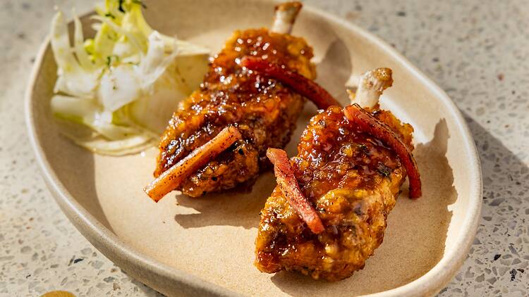 The Belgian ribs with mango chunda