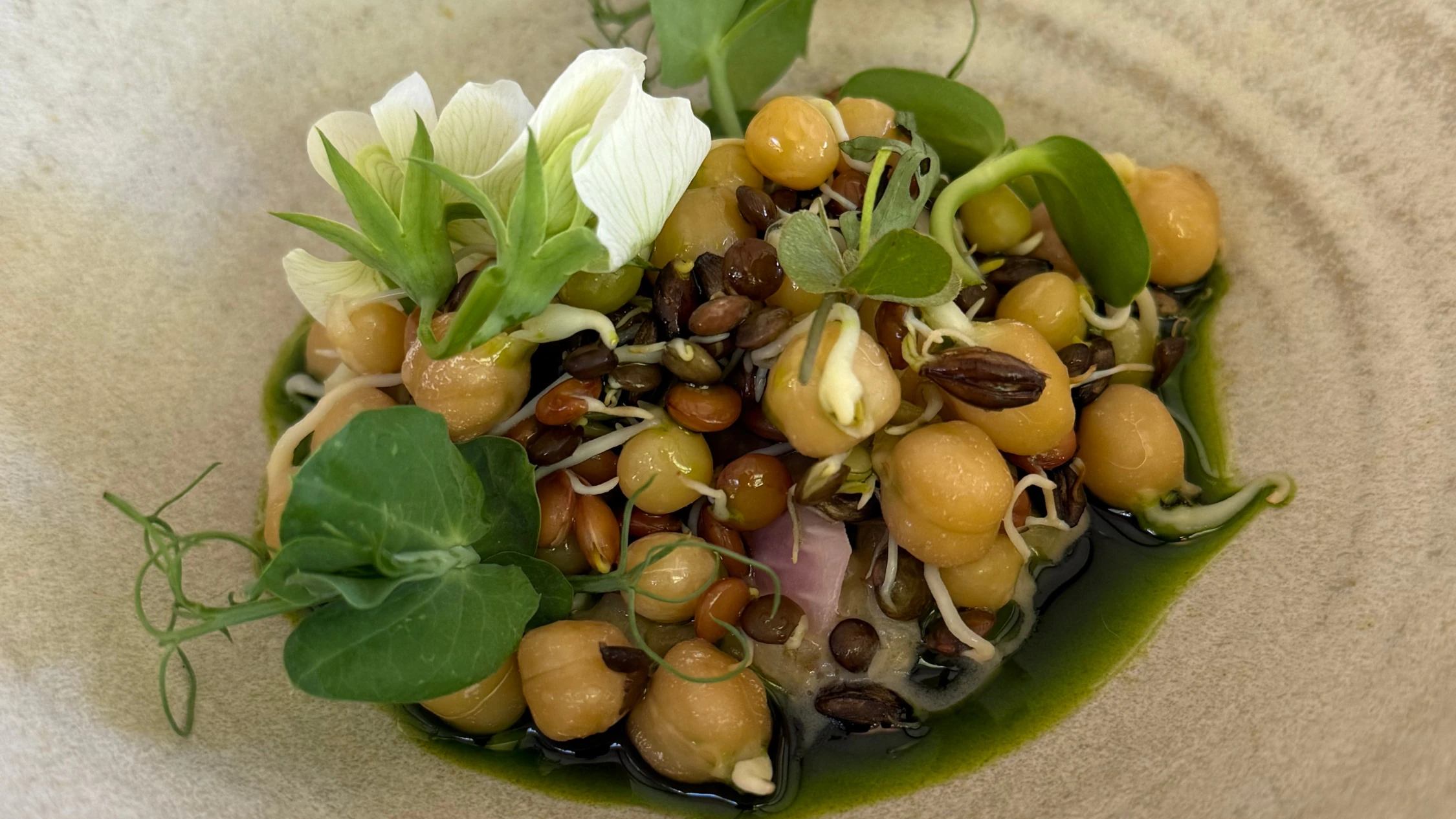 The cover crop salad Three Blue Ducks Burradoo restaurant