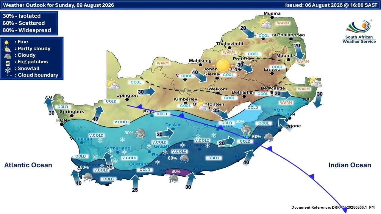 On Monday, 10 August, the upper-air trough is expected to deepen as it moves across the central and eastern parts of the country.