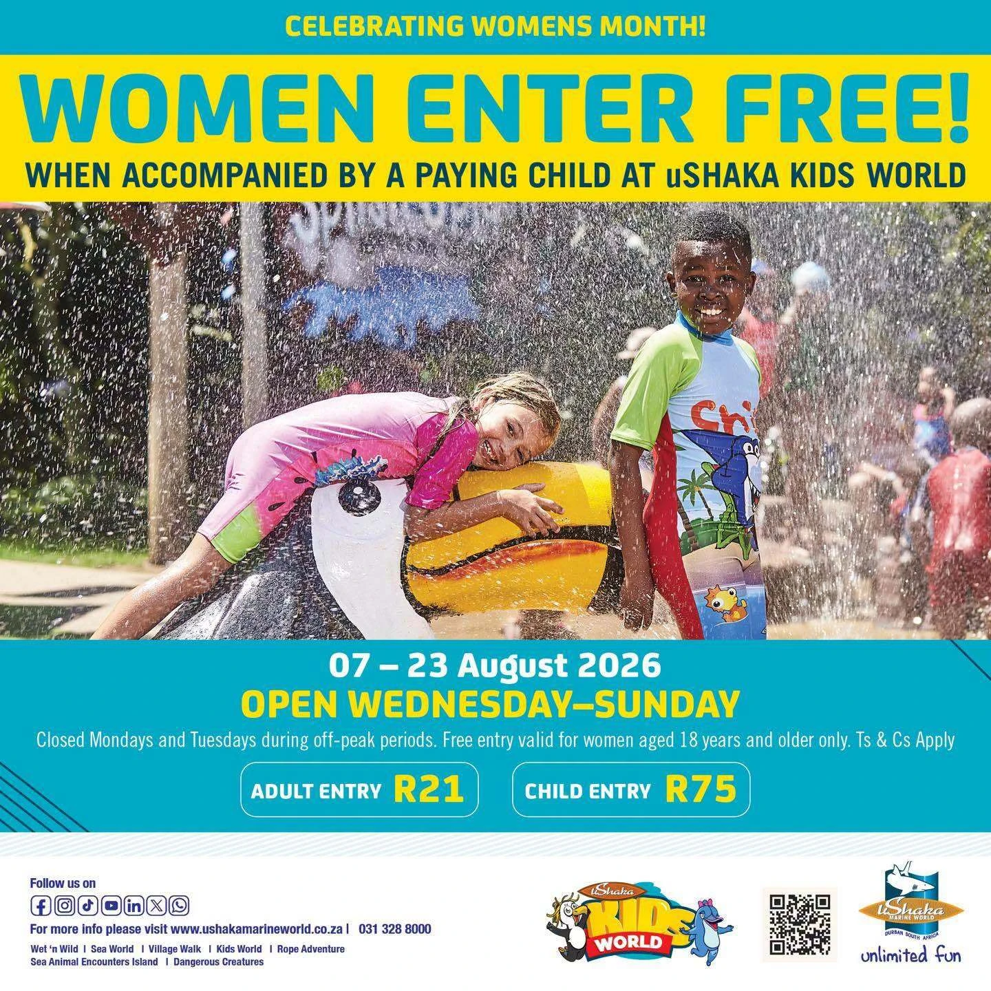 Celebrate Women's Month with your family at uShaka Marine World.