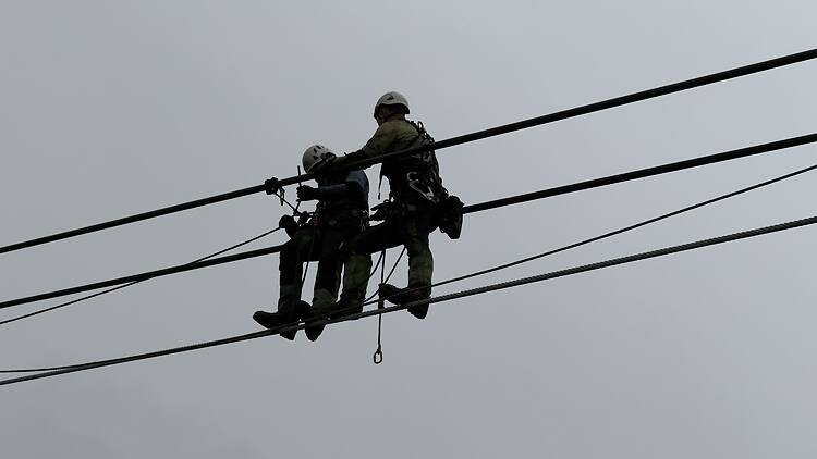 Table Mountain Aerial Cableway maintenance Table Mountain Aerial Cableway maintenance